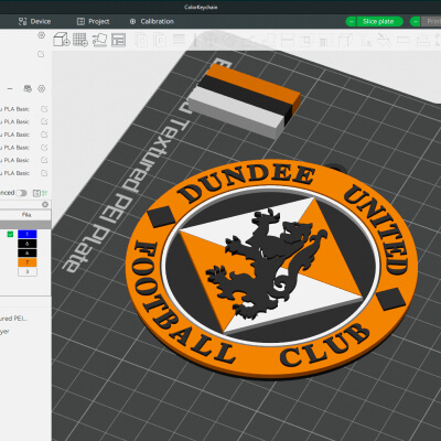 SPFL Dundee United Keychain Badge Color Printable and Render