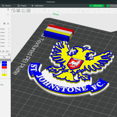 SPFL St. Johnstone Keychain Badge Color Printable and Render