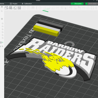 Super League Barrow Raiders keychain badge color printable