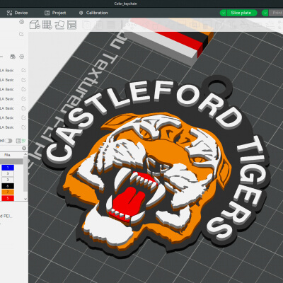 Super League Castleford Tigers keychain badge color