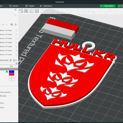 Super League Hull KR keychain badge color printable
