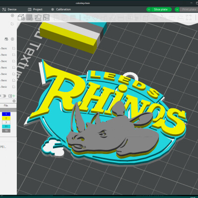 Super League Leeds Rhinos keychain badge color printable
