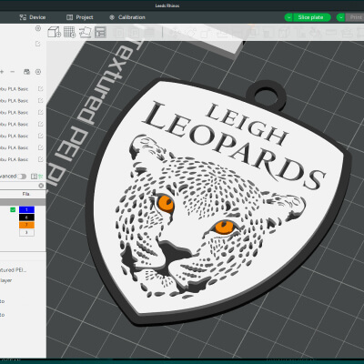 Super League Leigh Leopards keychain badge color printable