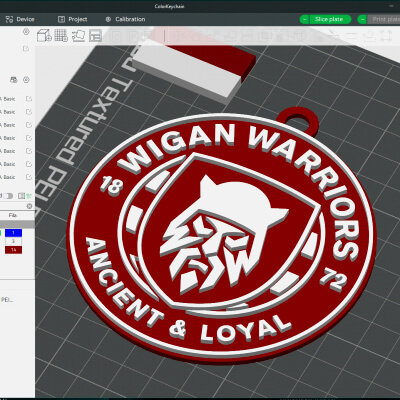 Super League Wigan Warriors keychain badge color printable