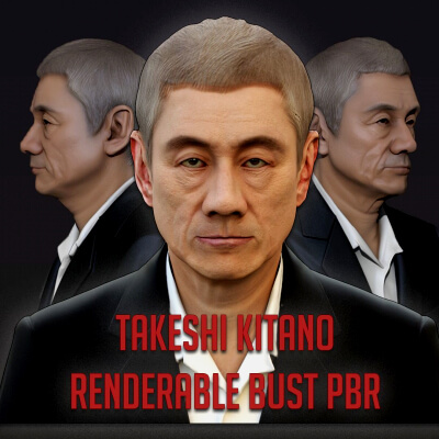 Takeshi Kitano Renderable Bust