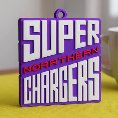 The Hundred Northern Superchargers Keychain Badge Color