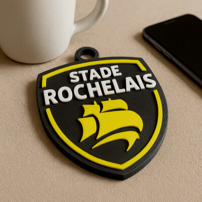 Top 14 Stade Rochelais Keychain Badge Color Printable