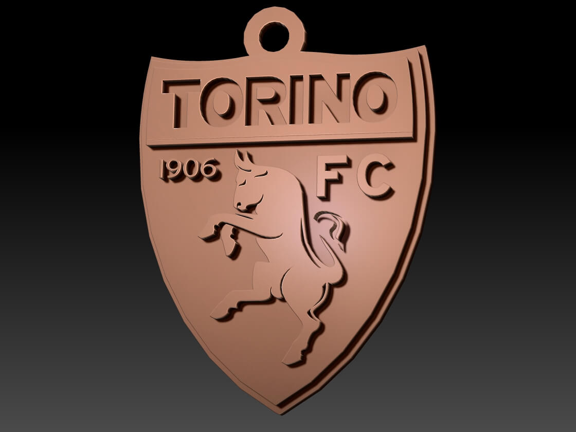 Torino Keychan Logo Printable and Renderable - 3D Print Model by danyelon