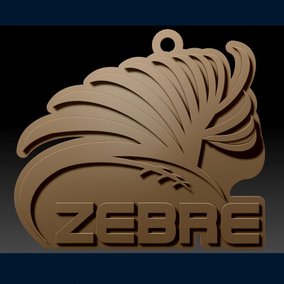 URC Zebre &ndash Color Printable Keychain