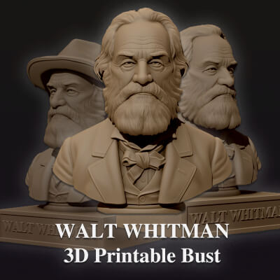 Walt Whitman Printable Bust