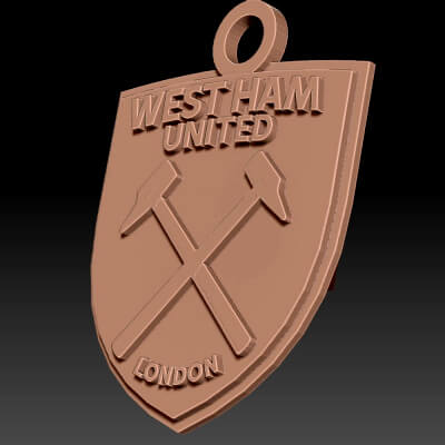 West Ham United FC Keychan Logo Printable and Renderable