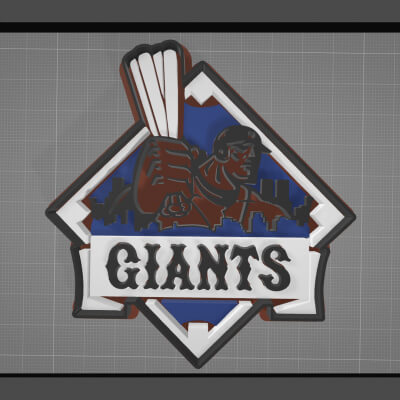 Yomiuri Giants Logo Shield Keychan Printable and Renderable