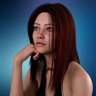Izel Hair for Genesis 8 and 9 by DarkPathos