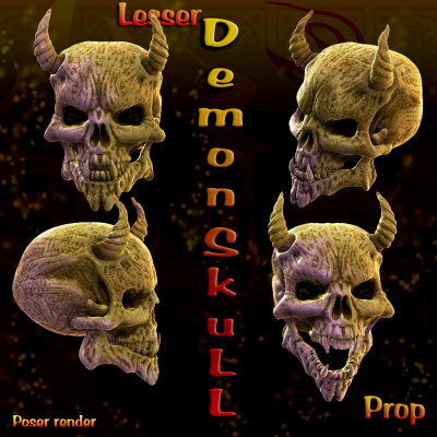 Lesser Demon Skull Prop