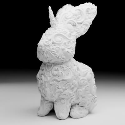 Unicorn Bunny Art Nouveau Deco Sugar Skull Style