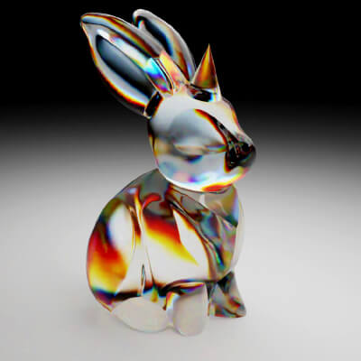 Unicorn Bunny Minimalist Geo-Abstract Style