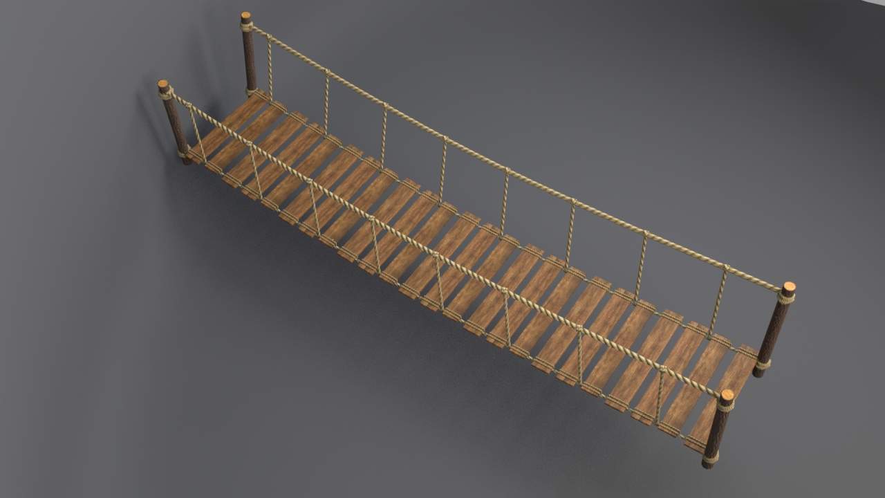 Rope Bridge - 3D Model by Daront