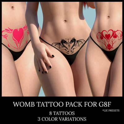 Womb Tattoo Pack for G8F - Vol. 1