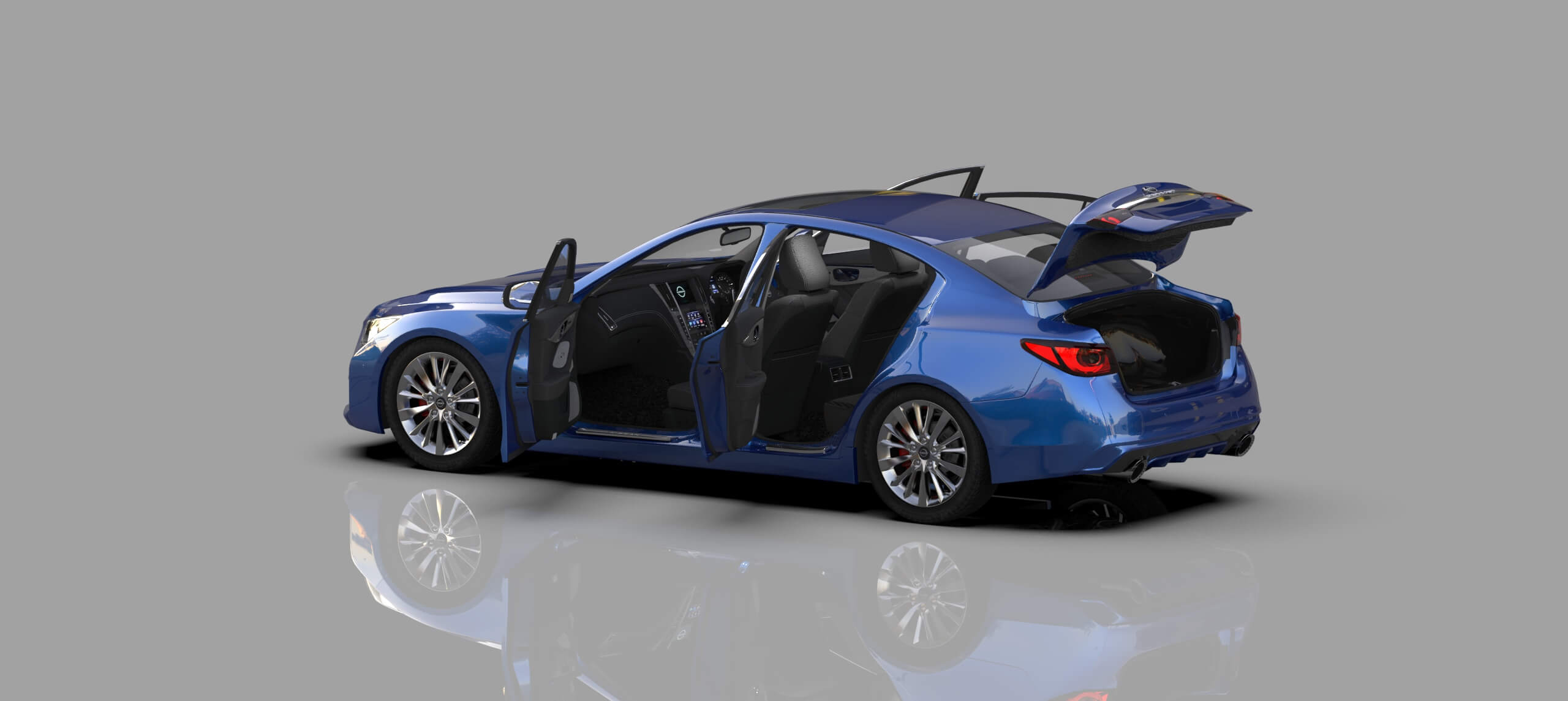 Rv37 Boot Nissan Skyline RV37 2020 HQ Interior - 3D Model by davidson