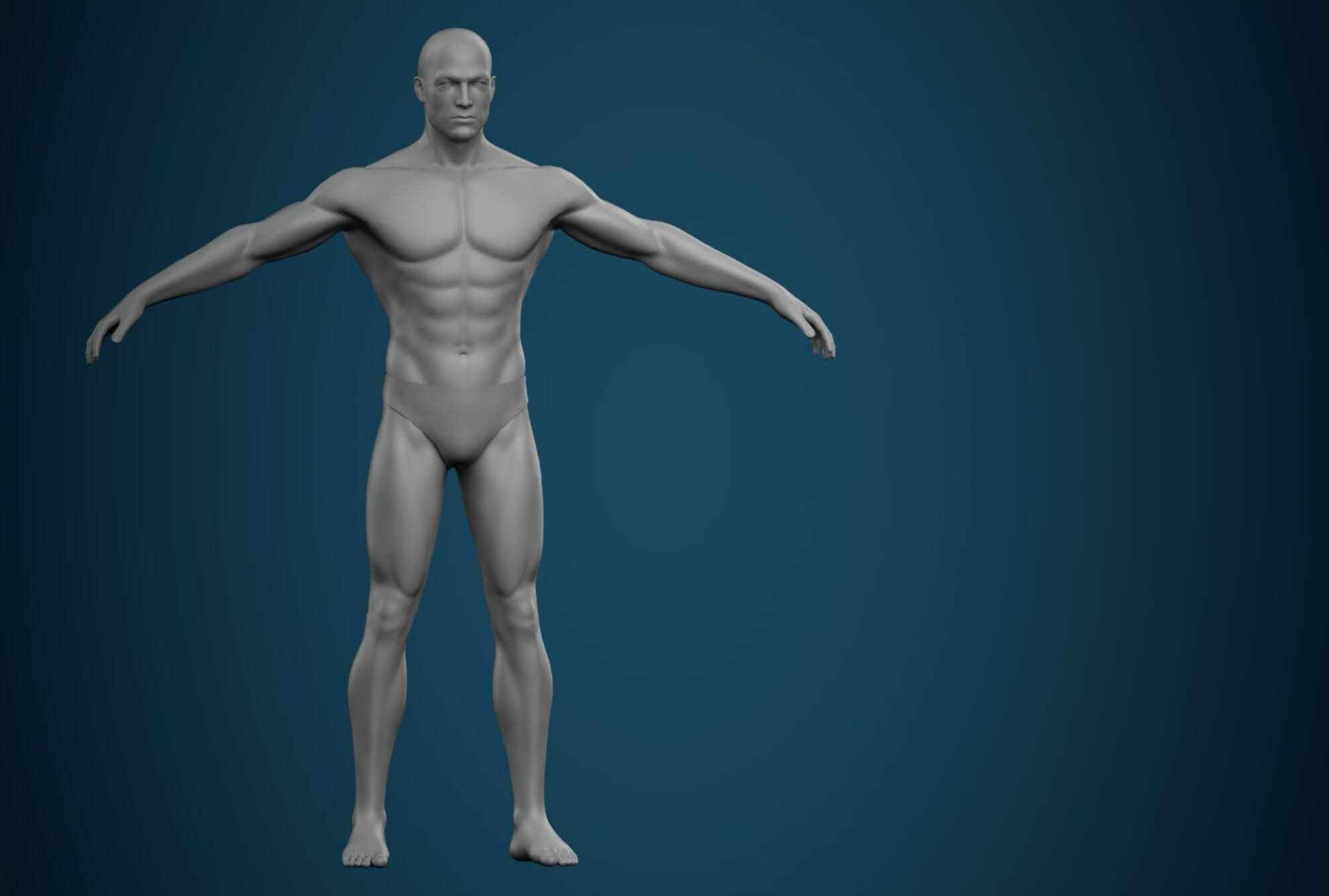 Base Mesh Male Body - Collection 1 3D Model by Davlet
