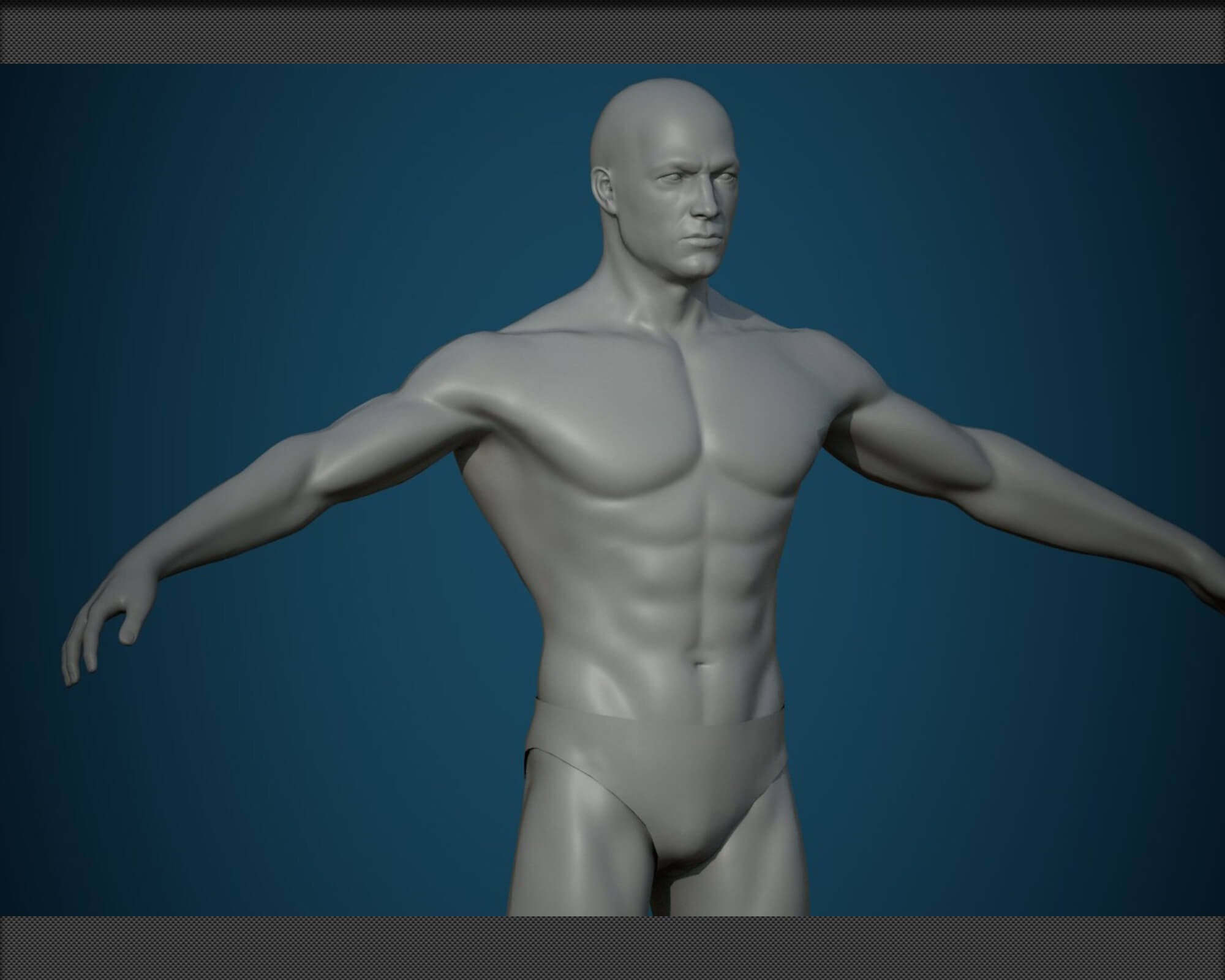 Base Mesh Male Body - Collection 1 3D Model by Davlet