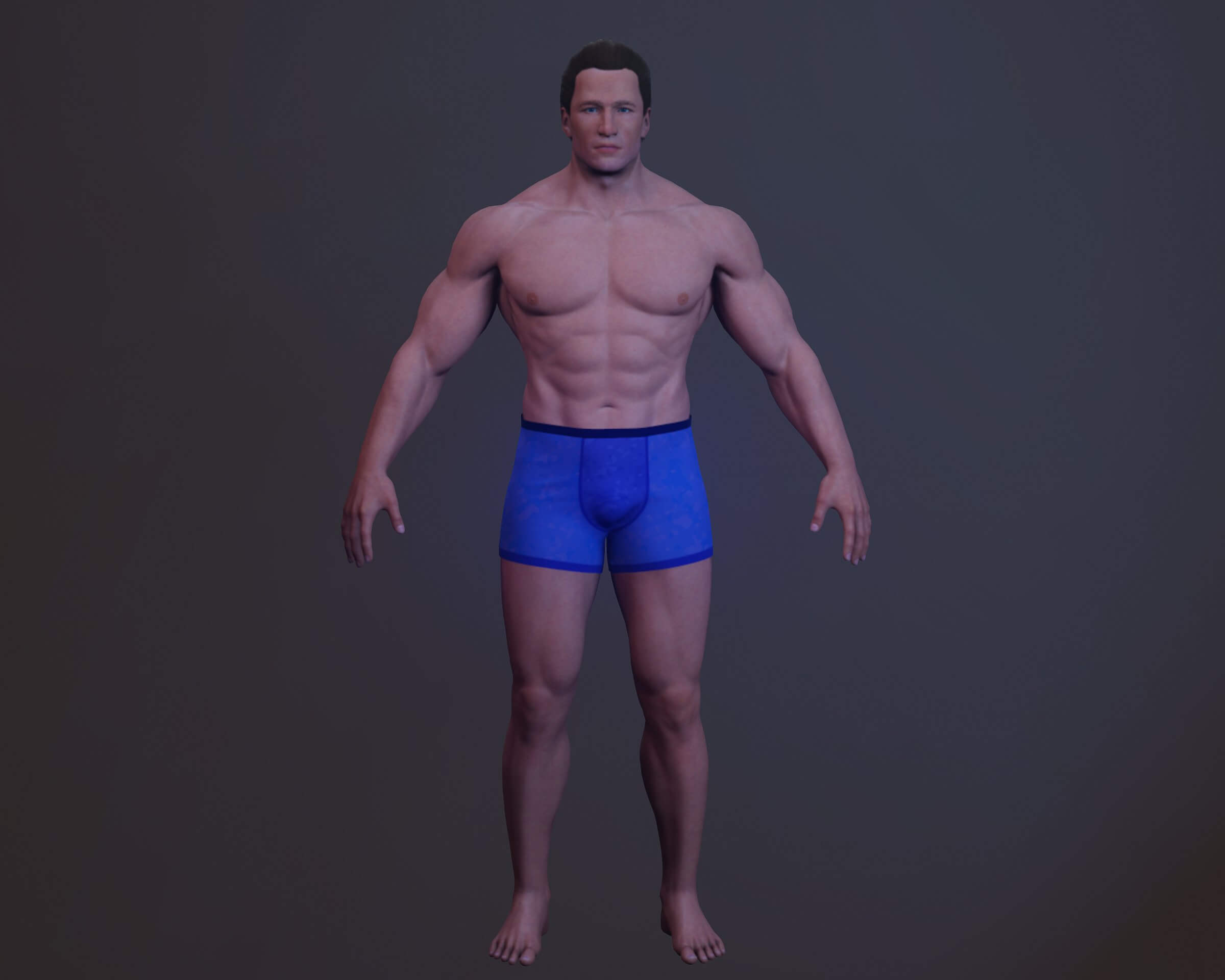 Bodybuilder 01 - 3D Model by Davlet