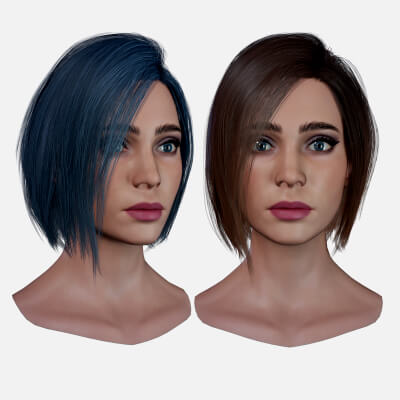 Female Head and Hair 02