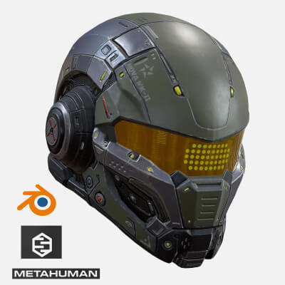 Sci Fi Helmet P03