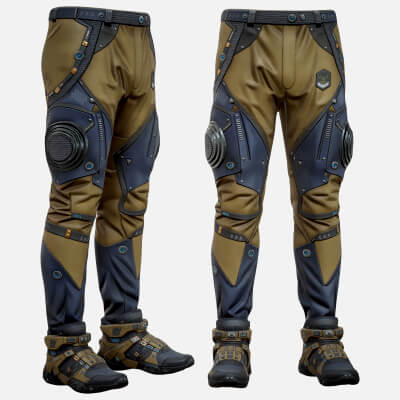 Sci-Fi Pants Sneakers P04
