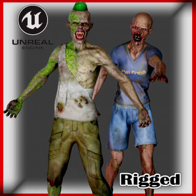 Cod Zombies Model Rigged 3D Models | Characters | Zombies | RenderHub