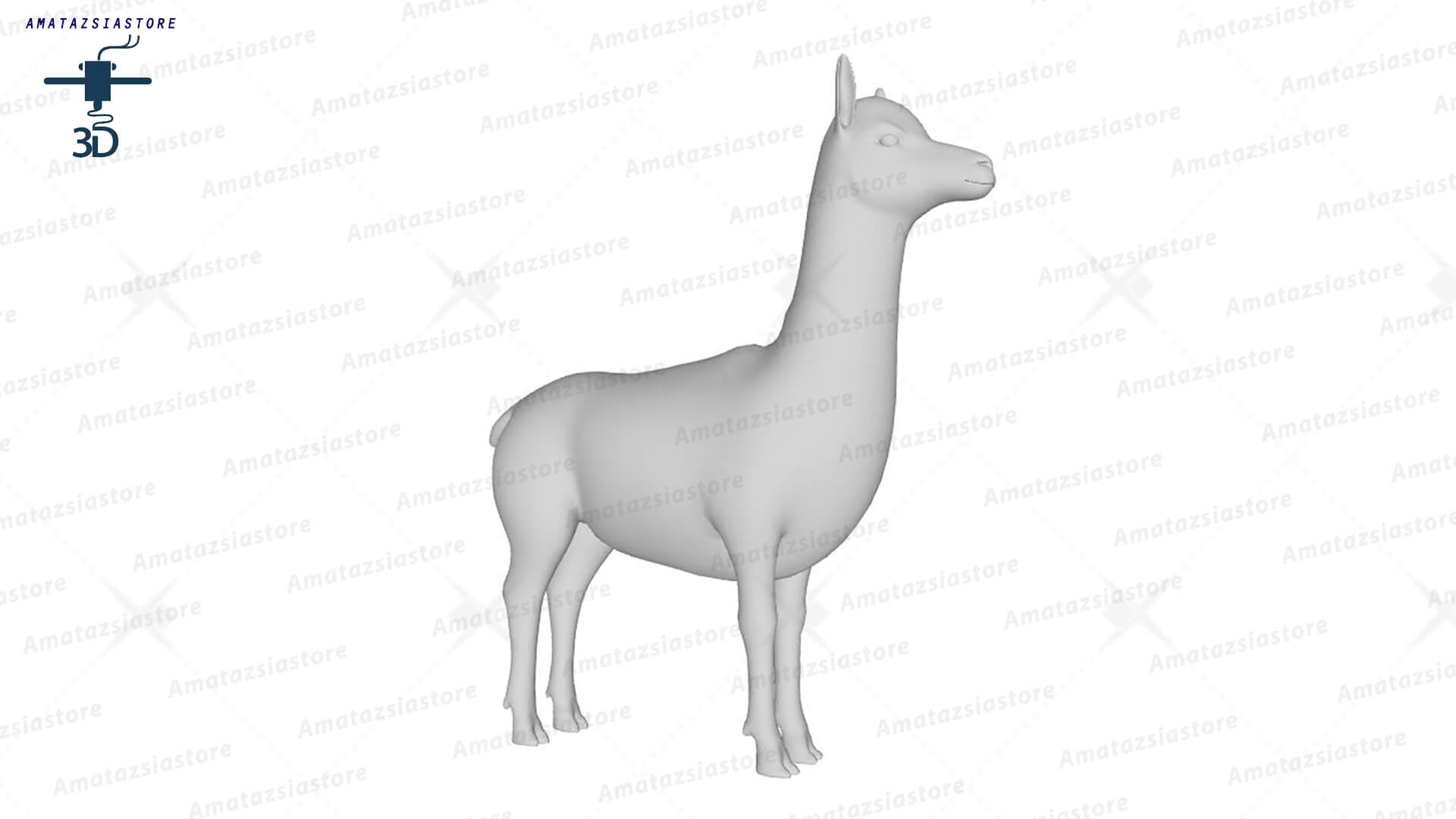 Alpaca Animal Sculptures - 3D Model by dawnhurt