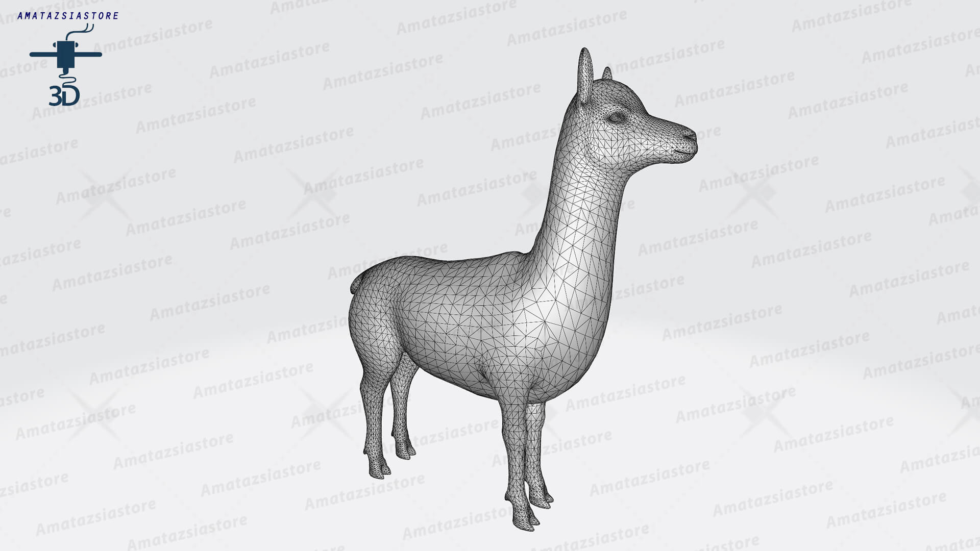 Alpaca Animal Sculptures - 3D Model by dawnhurt