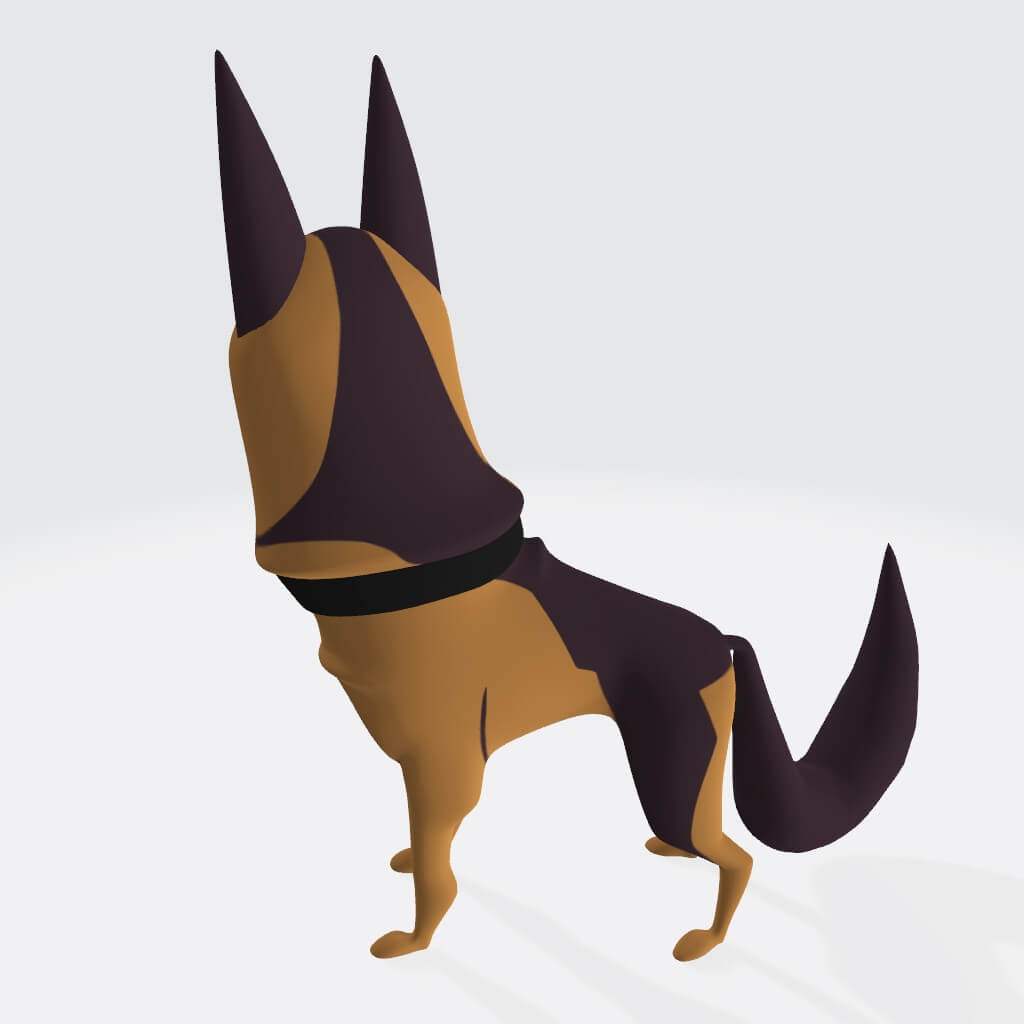 Shephard Model Line German Shephard Dog - 3D Model by dawnhurt