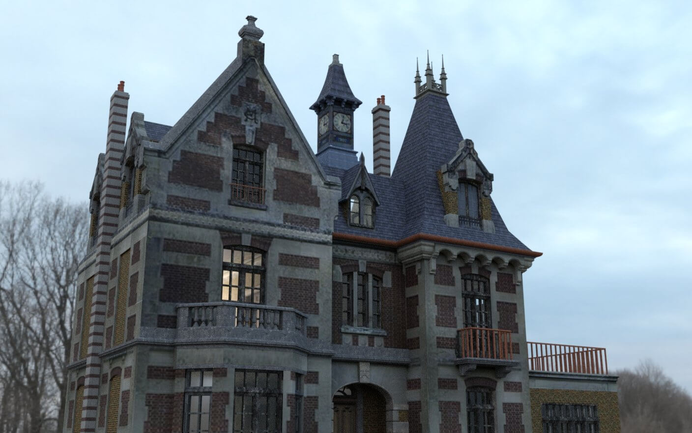Abandoned Mansion 3D Model