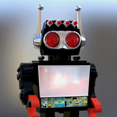 Saturn Robot Retro Toy Model