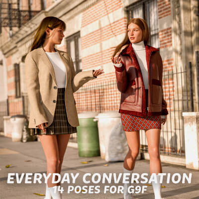 Everyday Conversation Poses for G9F by DazKitsune3D