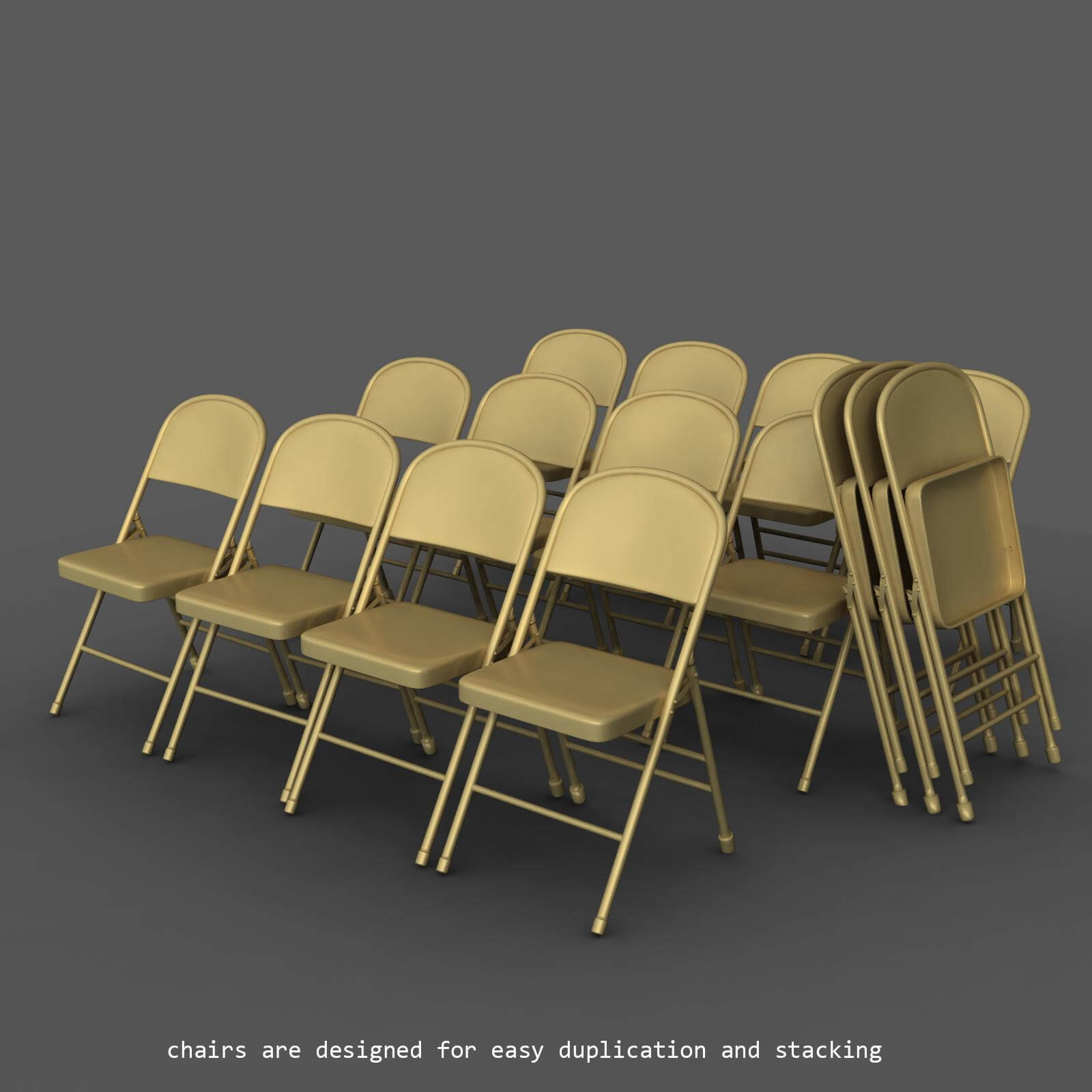 Folding Chair 3D Model by dcbittorf