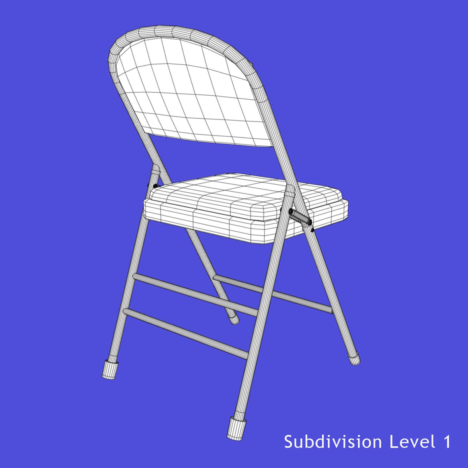 Folding Chair 3D Model by dcbittorf
