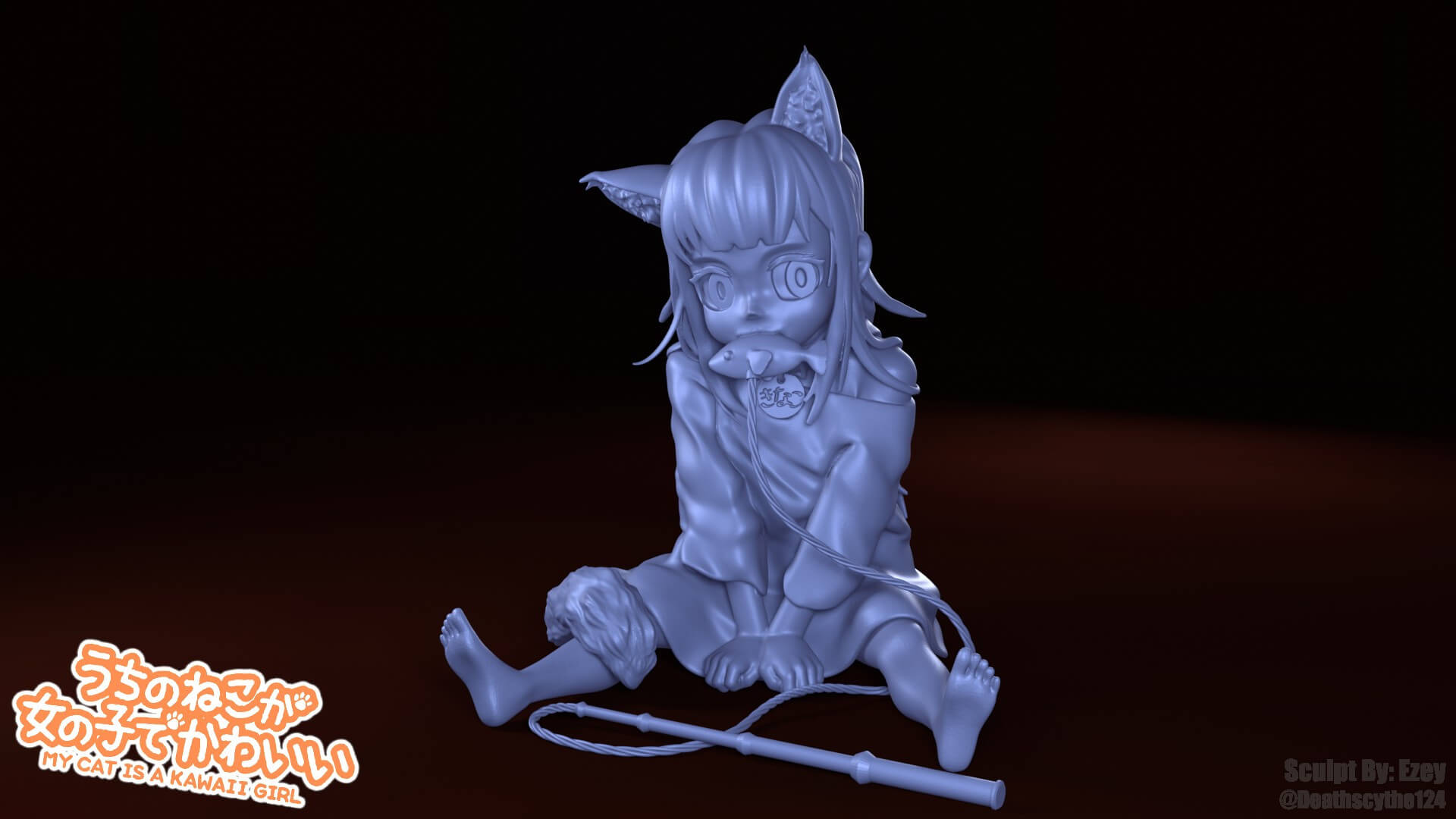 Kinako - My Cat Is A Kawaii Girl - Print Ready 3D Model by deathscythe124