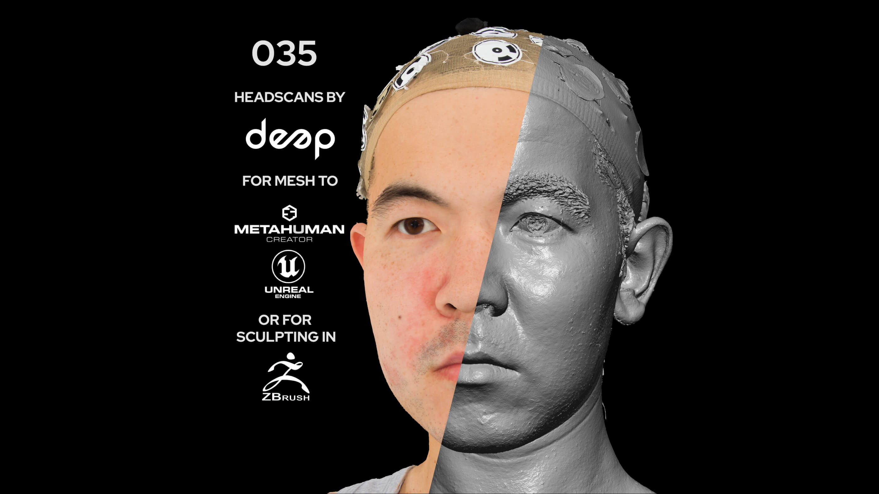 Asian Male 30S Head Scan 035 - 3D Model by deep3dstudio