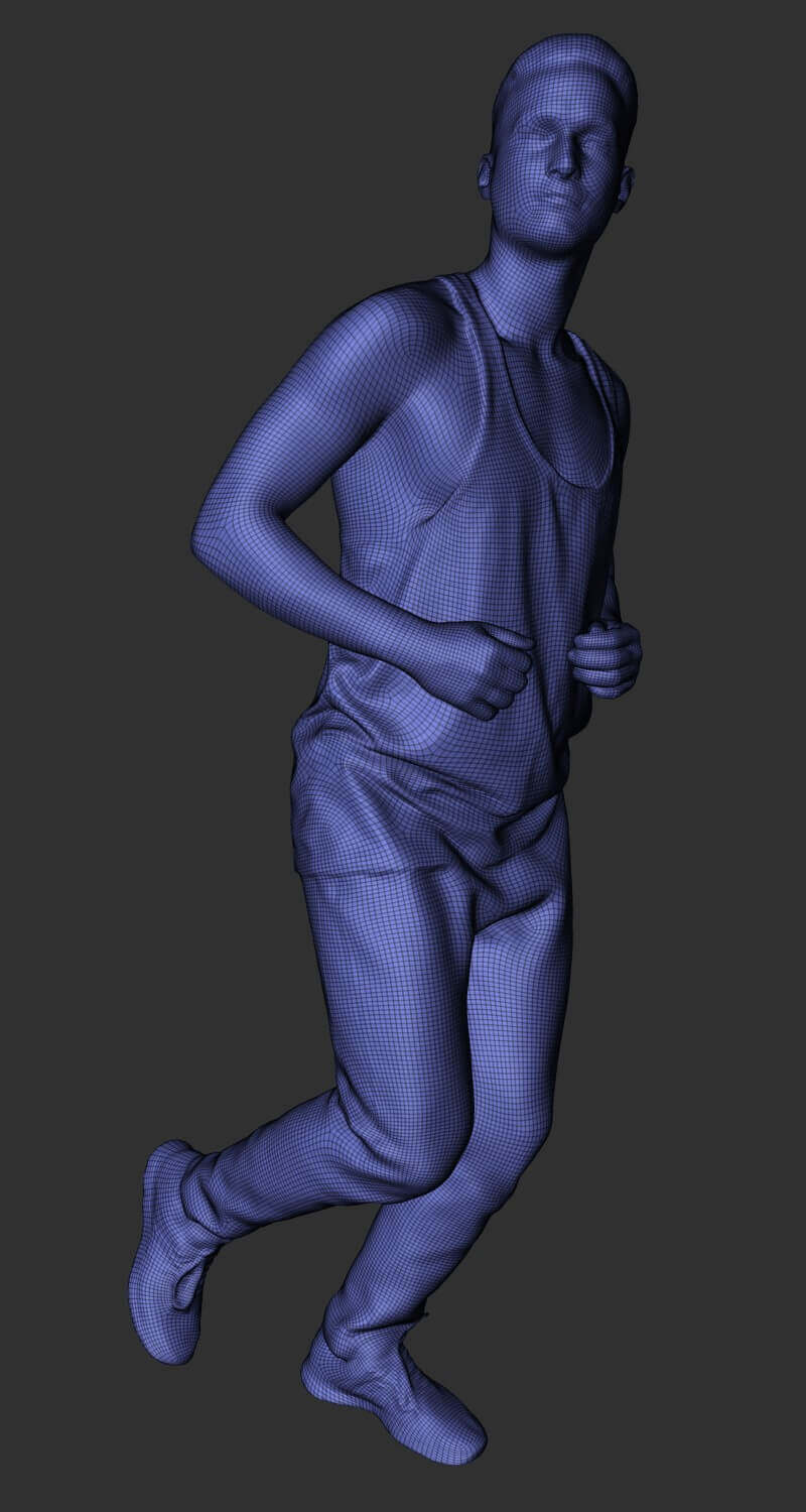 Running Young Man 388 - 3D Model by deep3dstudio