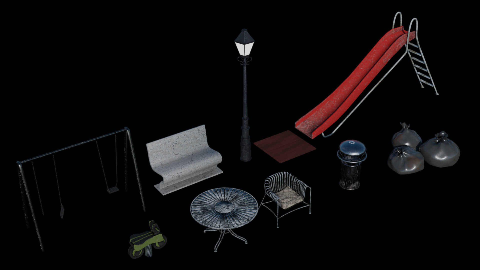 Abandoned Zoo - Asset Pack 3D Model by deezl