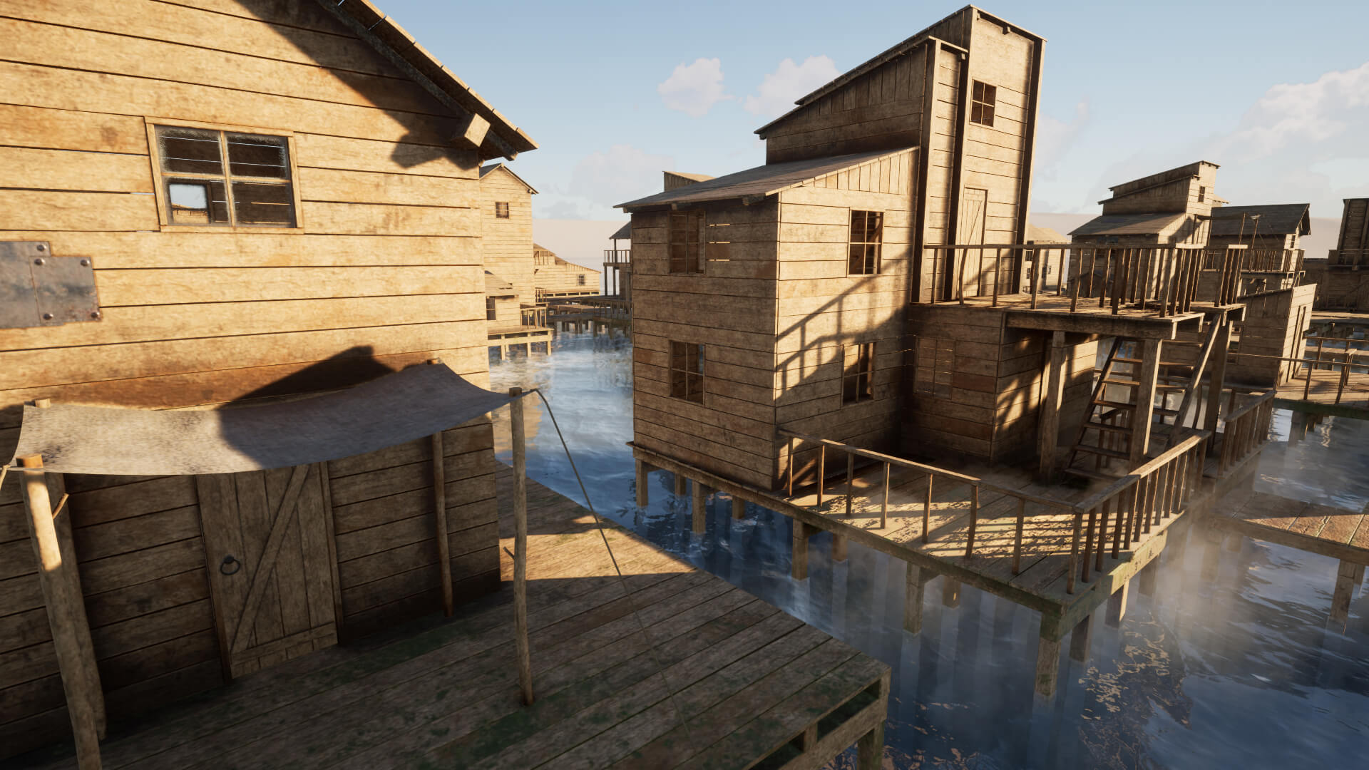Water Town - Asset Pack 3D Model by deezl