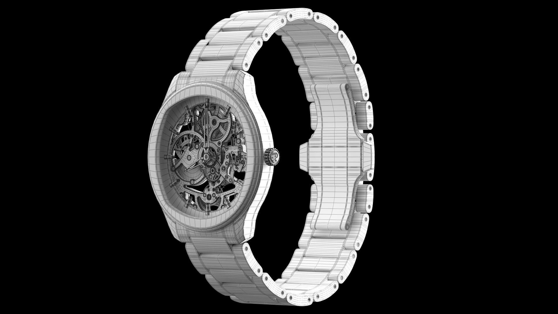 Piaget Polosteel Automatic Skeleton Watch 3D Model by defost