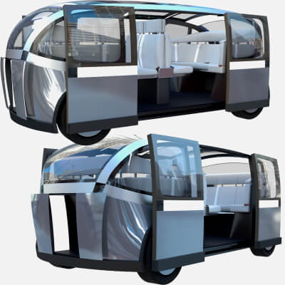 Self-Driving Taxi Shuttle 2
