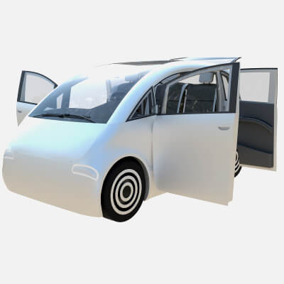 Small Electric Car Peripeteia White