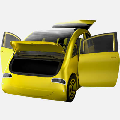 Tiny Electric Car Peripeteia Yellow