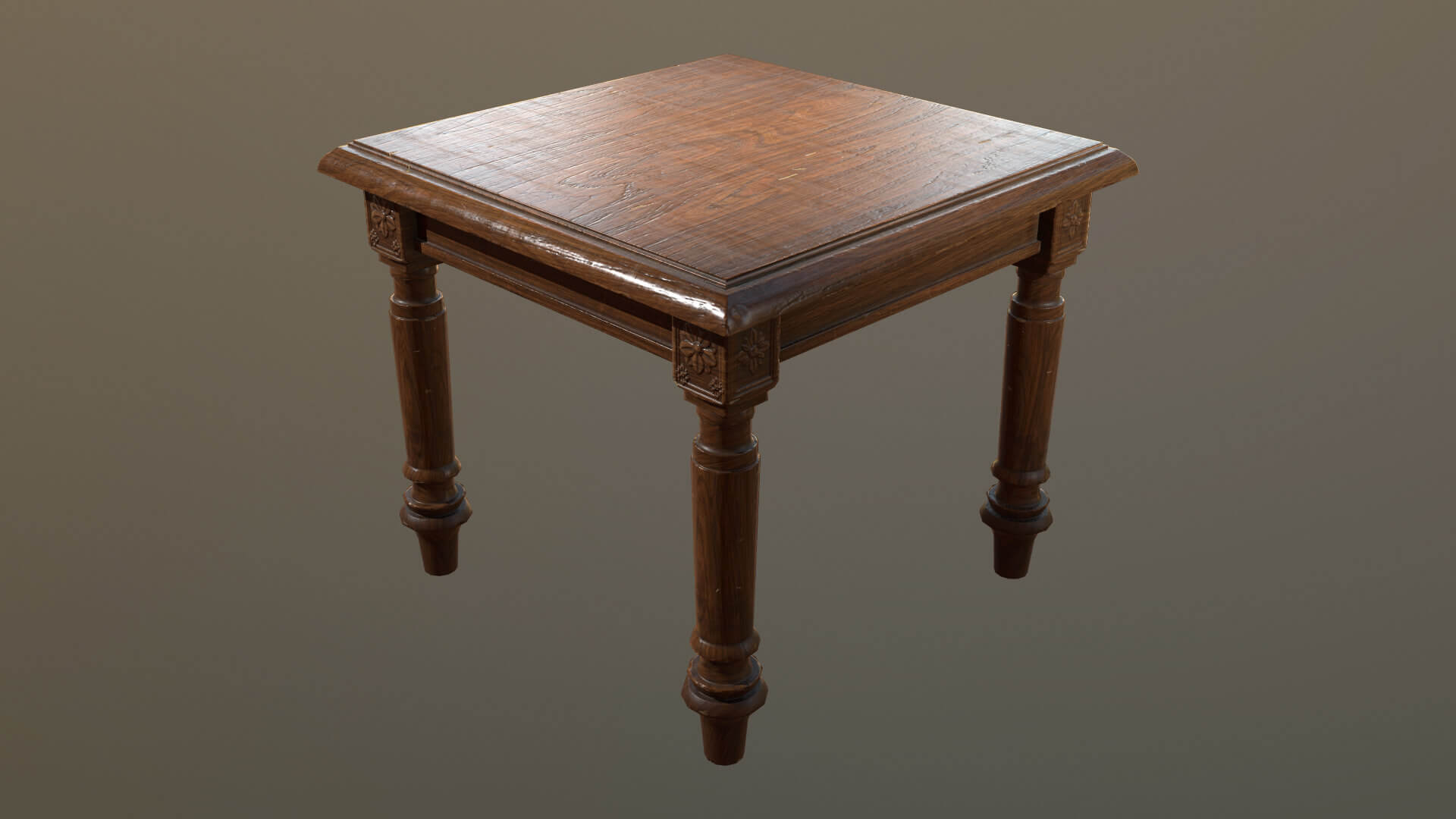 Old Wood Table 3d Model