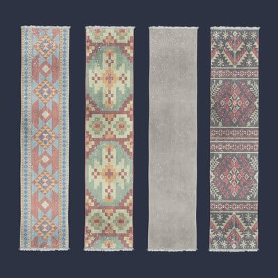 2d Rug Rendered Rug Set 20a - 3D Model by Dekogon Studios