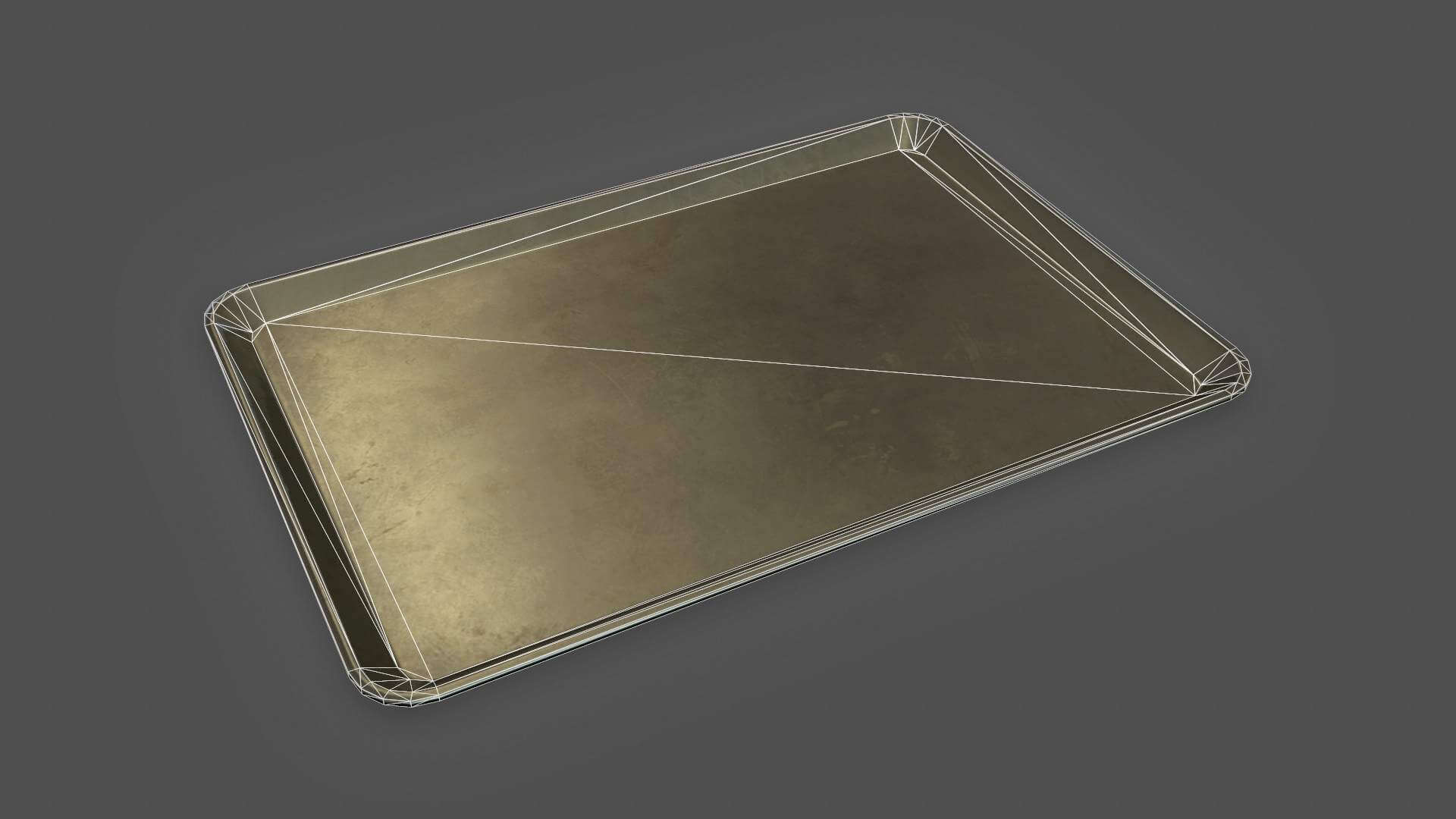 Metal Kitchen Tray 3d Model